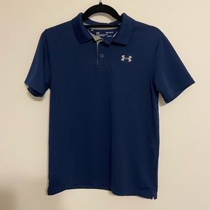 UnderArmour boys youth (L) navy polo. Silky soft.